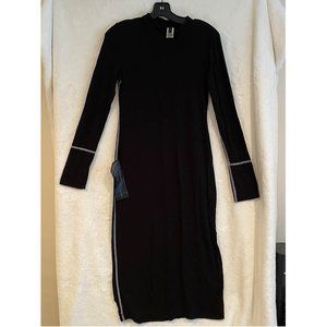 BCBGMaxAzria Mock Neck Dress with White Stitching